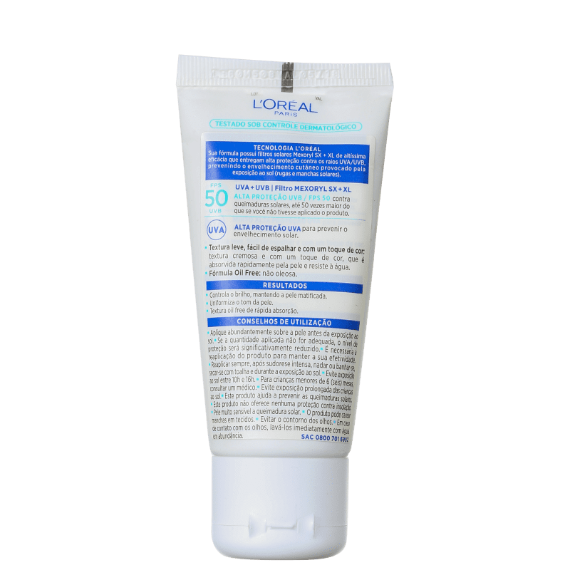 L'Oréal Paris Solar Expertise Toque Seco FPS 50 - Protetor Solar com Cor 50g