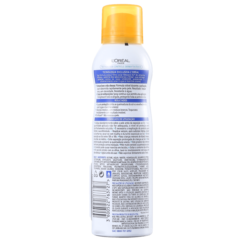L'Oréal Paris Solar Expertise Toque Seco FPS 30 - Protetor Solar em Spray 200ml