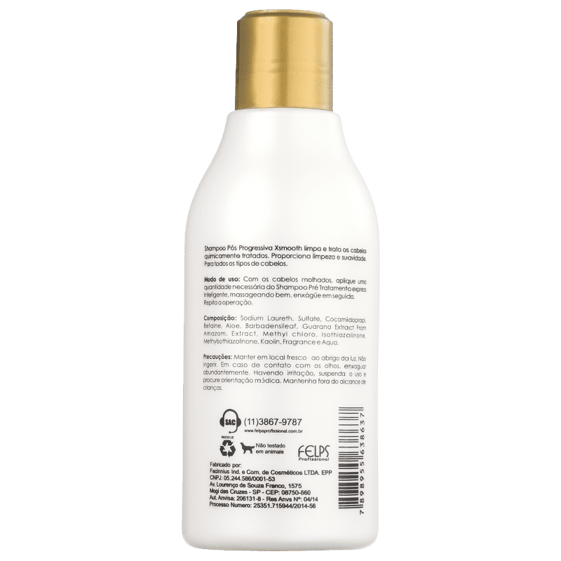 Felps Profissional XSmooth DPantenol Pós-Progressiva - Shampoo 300ml
