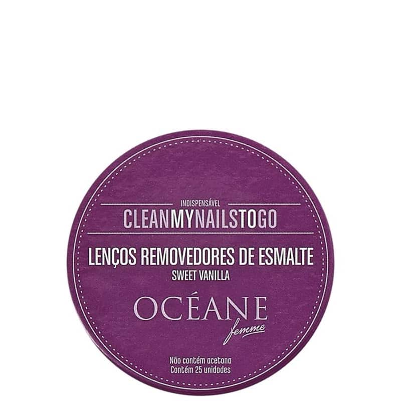 Clean My Nails To Go Sweet Vanilla - Lenço Removedor de Esmalte (25 Unidades)