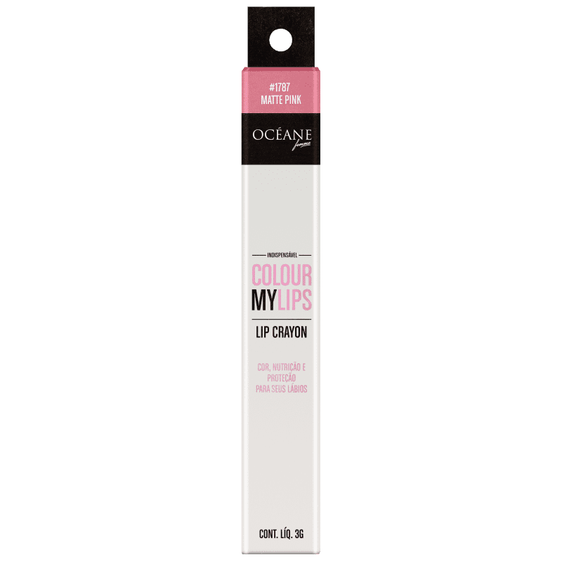 Océane Lip Crayon Colour My Lips Matte Pink - Batom Matte 3g