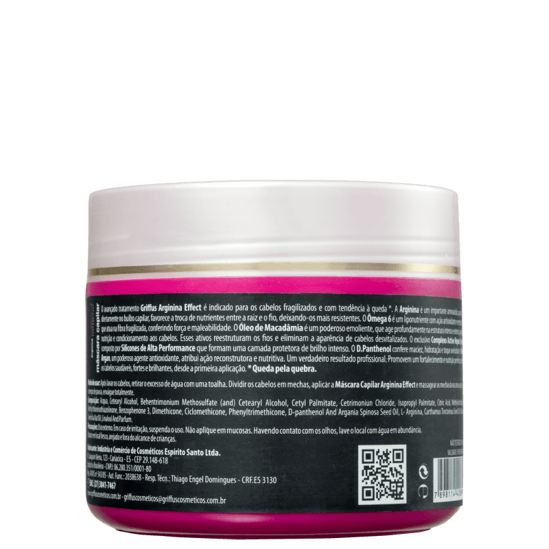 Griffus Arginina Effect - Máscara Capilar 500g