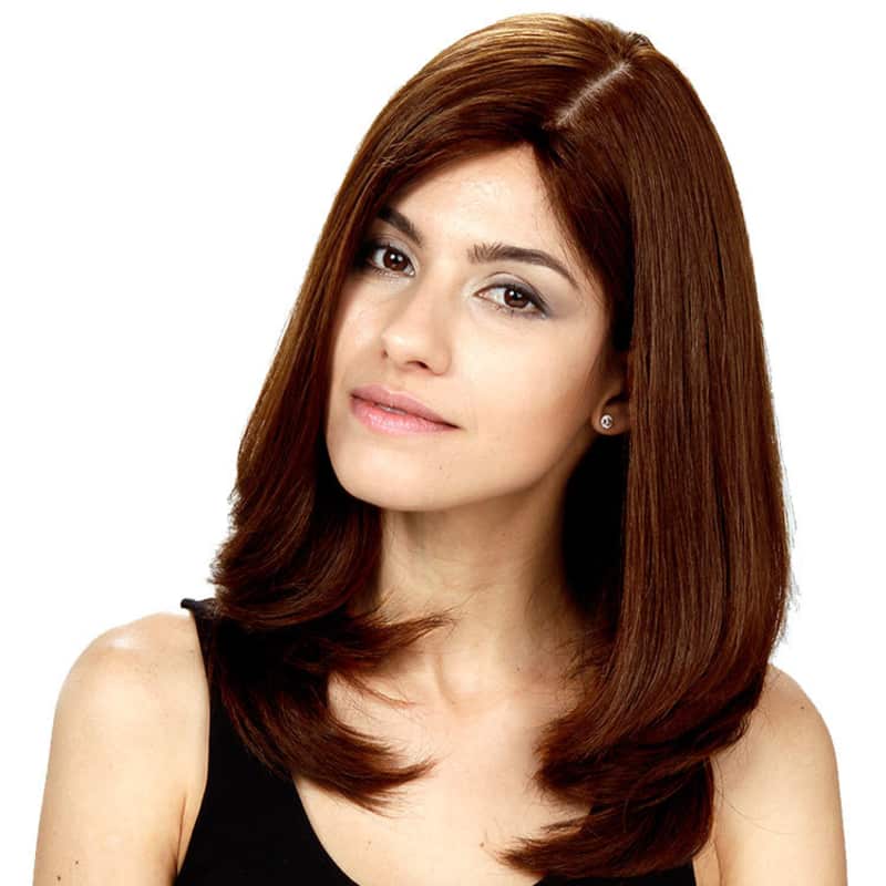 Crown Wigs Diana Castanho Médio - Peruca 45cm