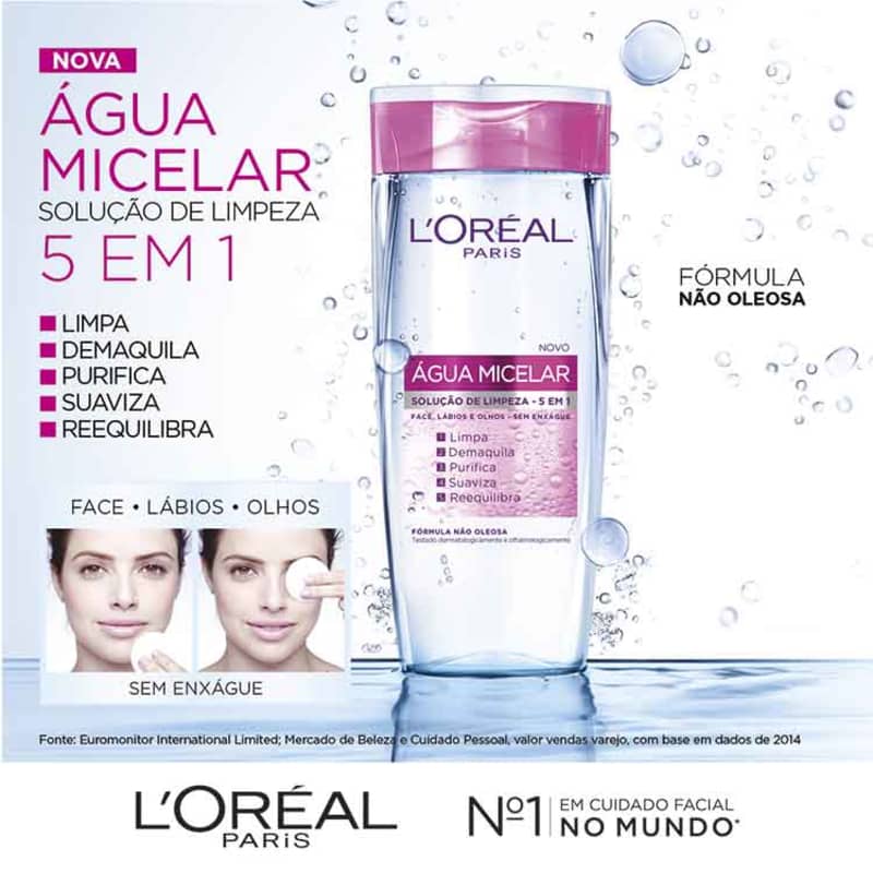 L'Oréal Paris Dermo Expertise Água Micelar 5 em 1 - Água Demaquilante 200ml