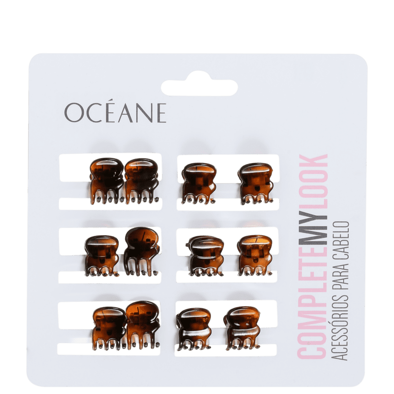 Océane Complete My Look 144 Turtle Shell - Prendedor de Cabelo (12 Unidades)