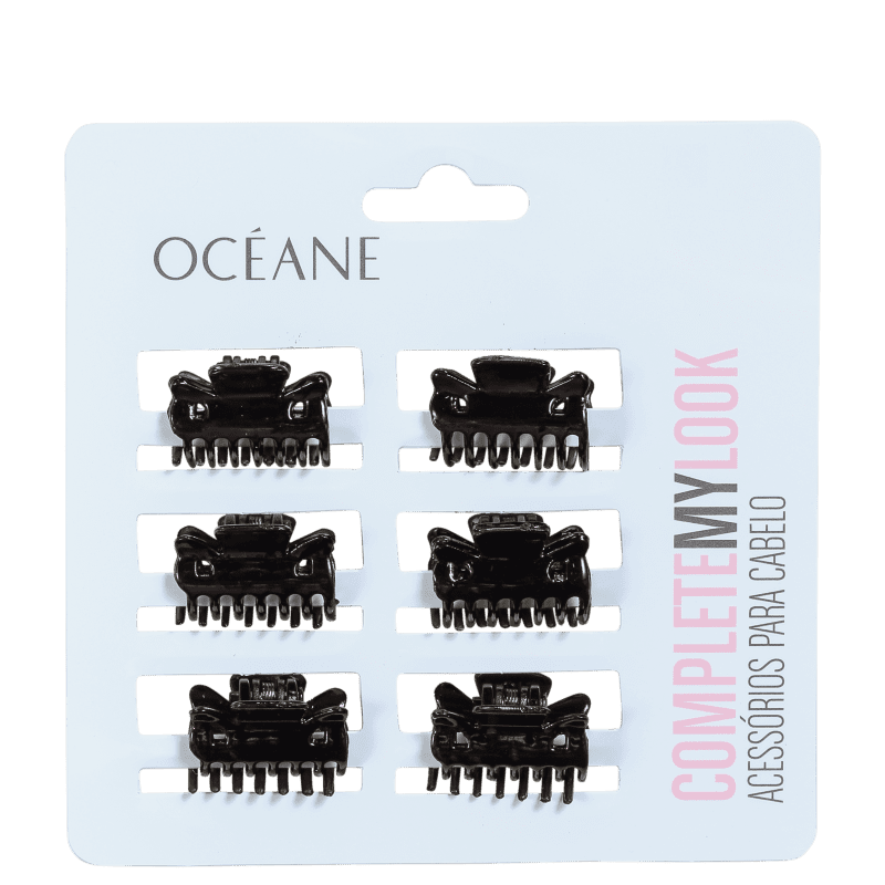 Océane Complete My Look 150 Black Mini - Prendedor de Cabelo (6 Unidades)