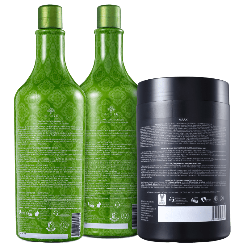 Kit Inoar Argan Oil System Tratamento Profissional (3 Produtos)