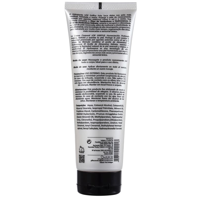 Griffus Lov Pele Seca - Hidratante Corporal 240ml