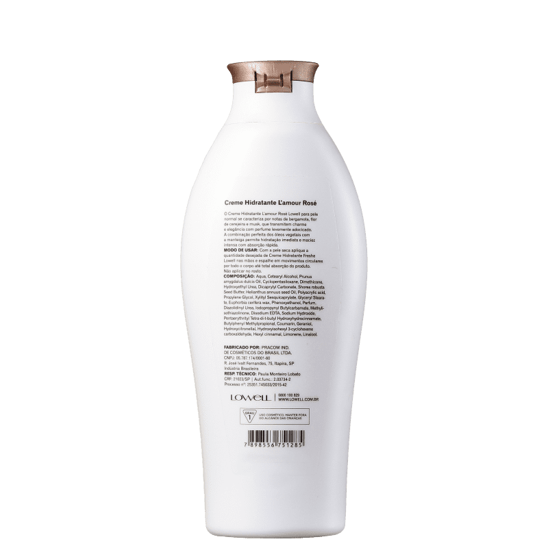 Lowell Freshe L’amour Rosé - Creme Hidratante 200ml