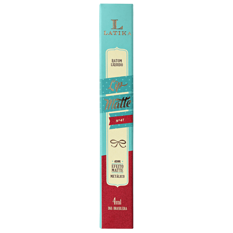 Latika Lip Vinho Nº 41 - Batom Líquido Metálico 4ml