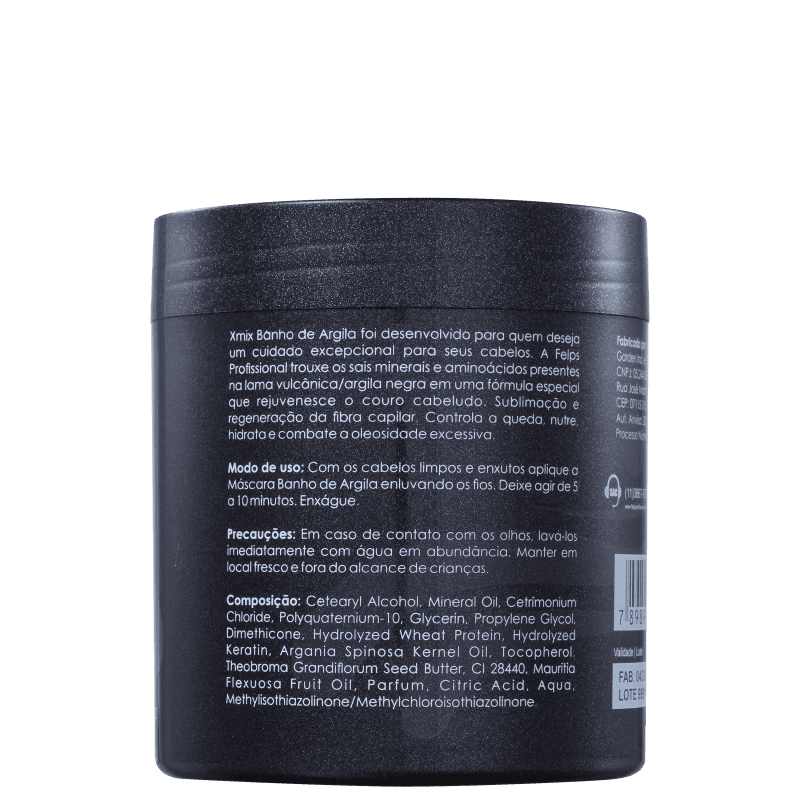 Felps Profissional XMix Banho de Argila - Máscara de Hidratação 500g