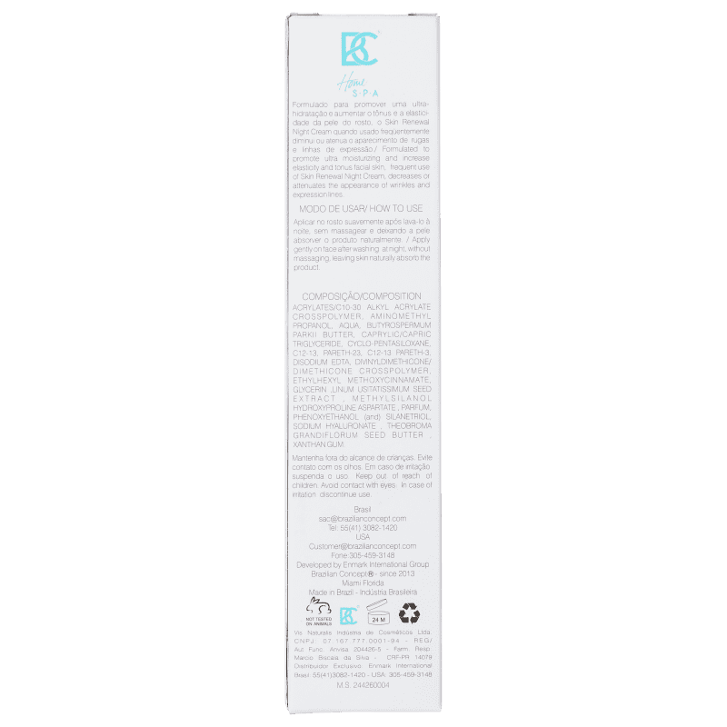 Brazilian Concept Skin Renewal Night - Creme Anti-Idade Noturno 50g