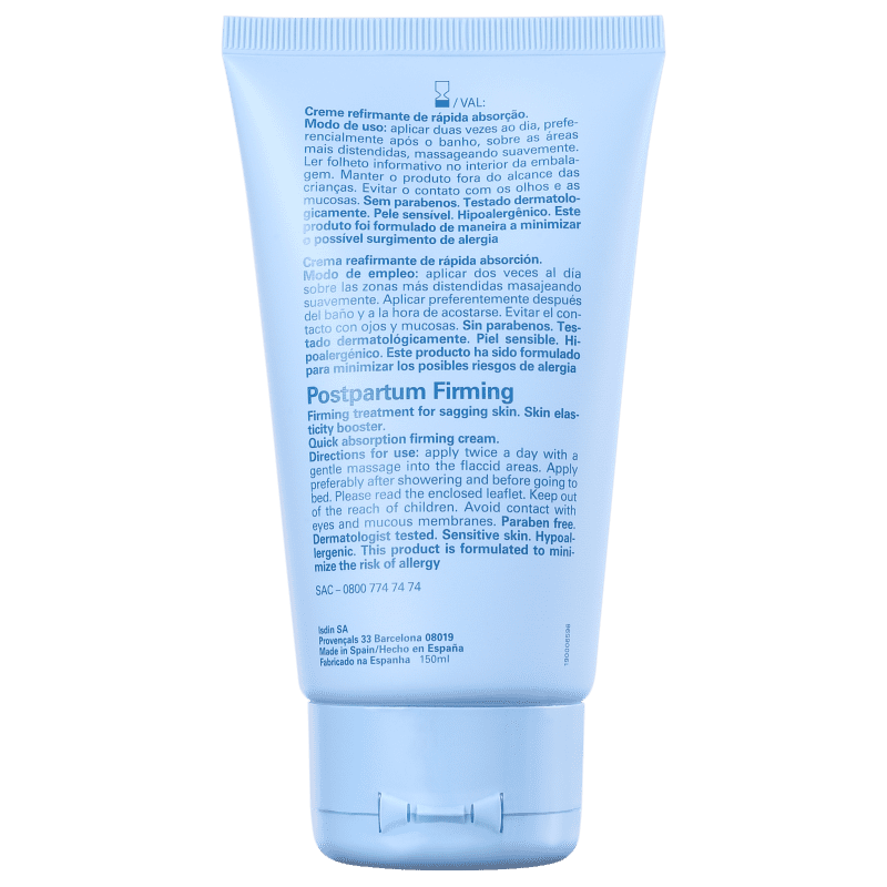 ISDIN Velastisa Firmador Pós-Parto - Creme para Estrias 150g
