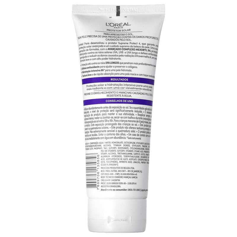 L'Oréal Paris Solar Expertise Supreme Protect 4 FPS 70 - Protetor Solar Facial 200ml
