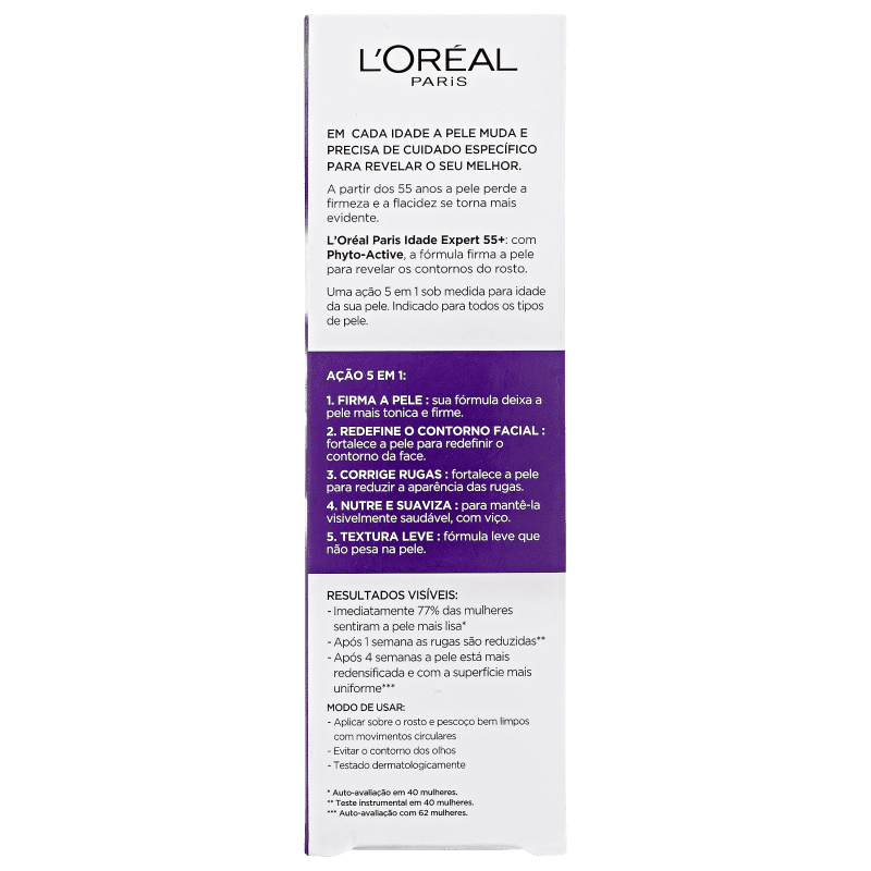 L'Oréal Paris Idade Expert 55+ Anos - Creme para Rugas e Anti-Idade 40ml