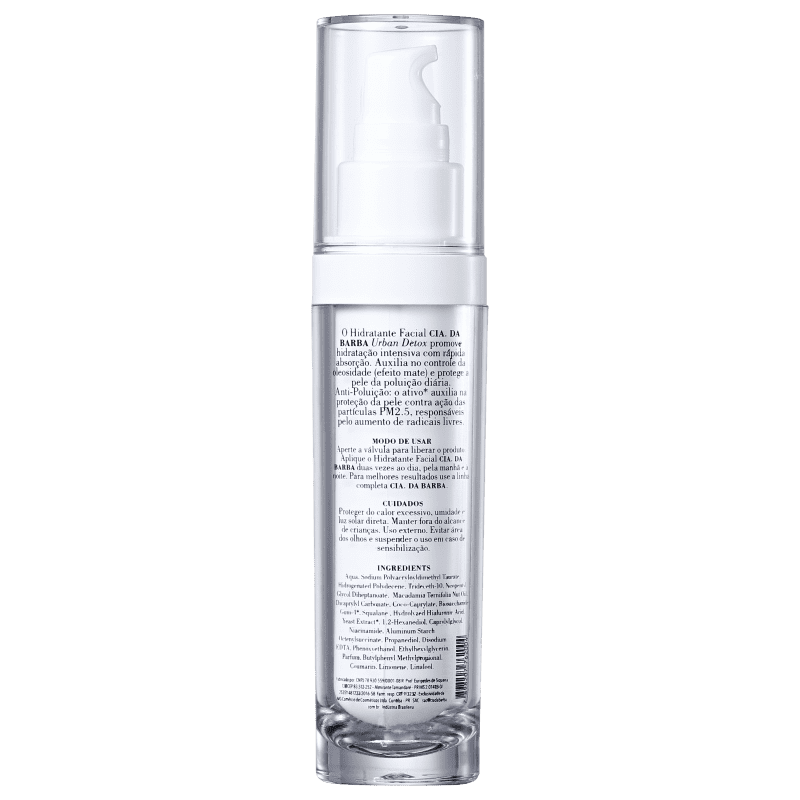 Cia da Barba Urban Detox - Hidratante Facial 30g