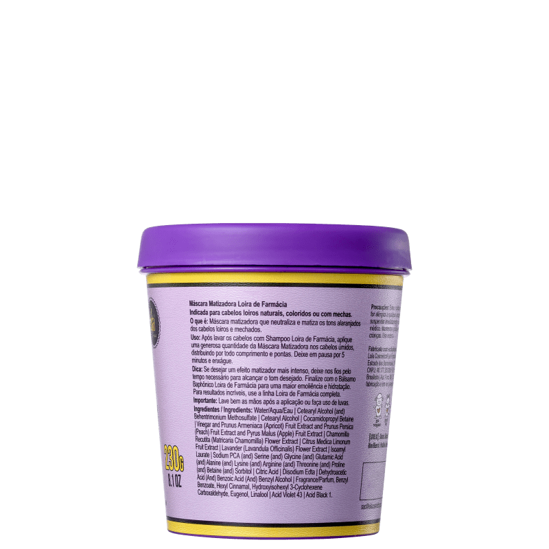 Lola Cosmetics Loira de Farmácia - Máscara Matizadora 230g