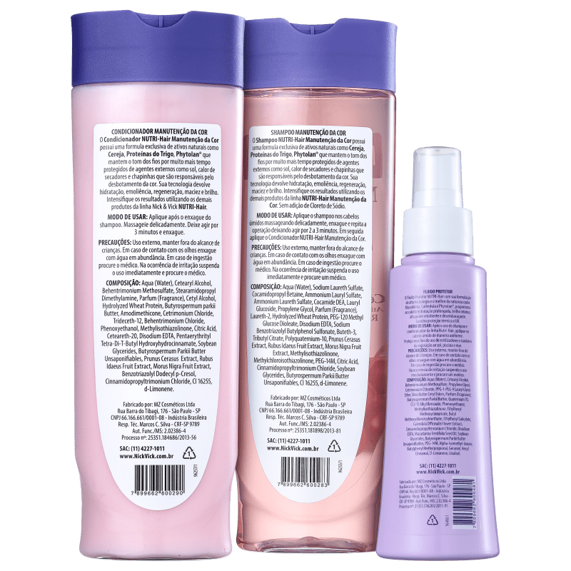 Kit Nick & Vick NUTRI-Hair Cor e Proteção (3 Produtos)