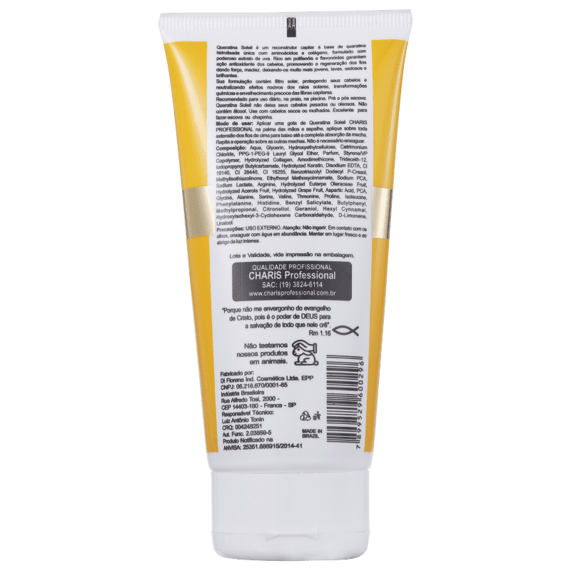 Charis Queratinas Soleil Reconstrutor Capilar Instantâneo - Leave-in 150ml