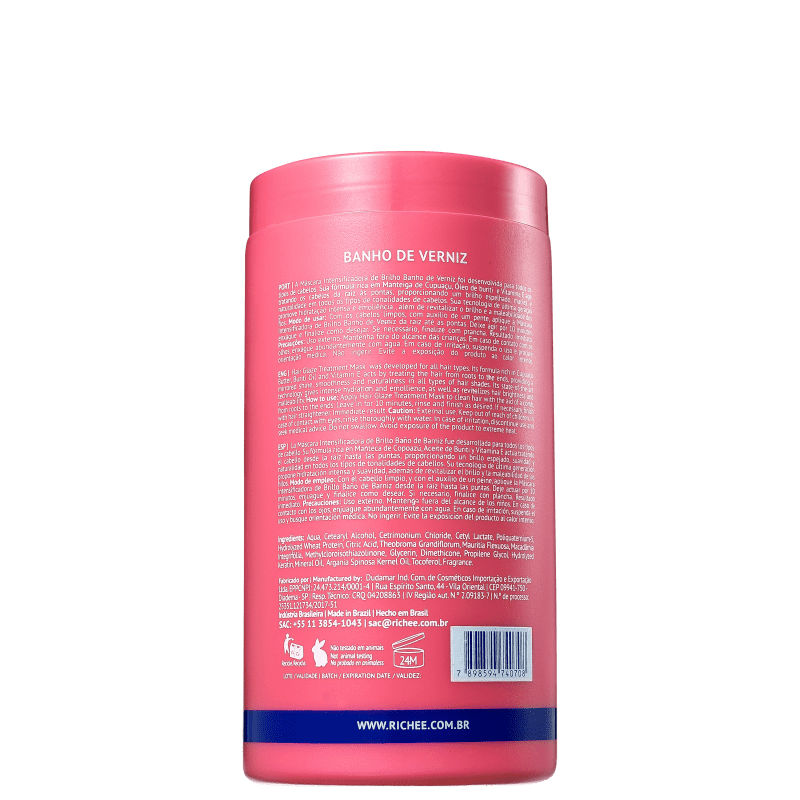 Richée Professional Nano Botox Repair Banho de Verniz - Máscara Capilar 1000g