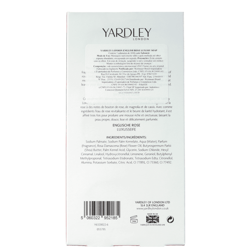 Kit Yardley English Rose Luxury - Sabonetes em Barra 3x100g