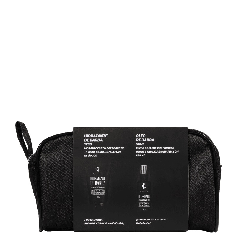 Kit Cia da Barba The Black Collection (2 Produtos + Nécessaire)