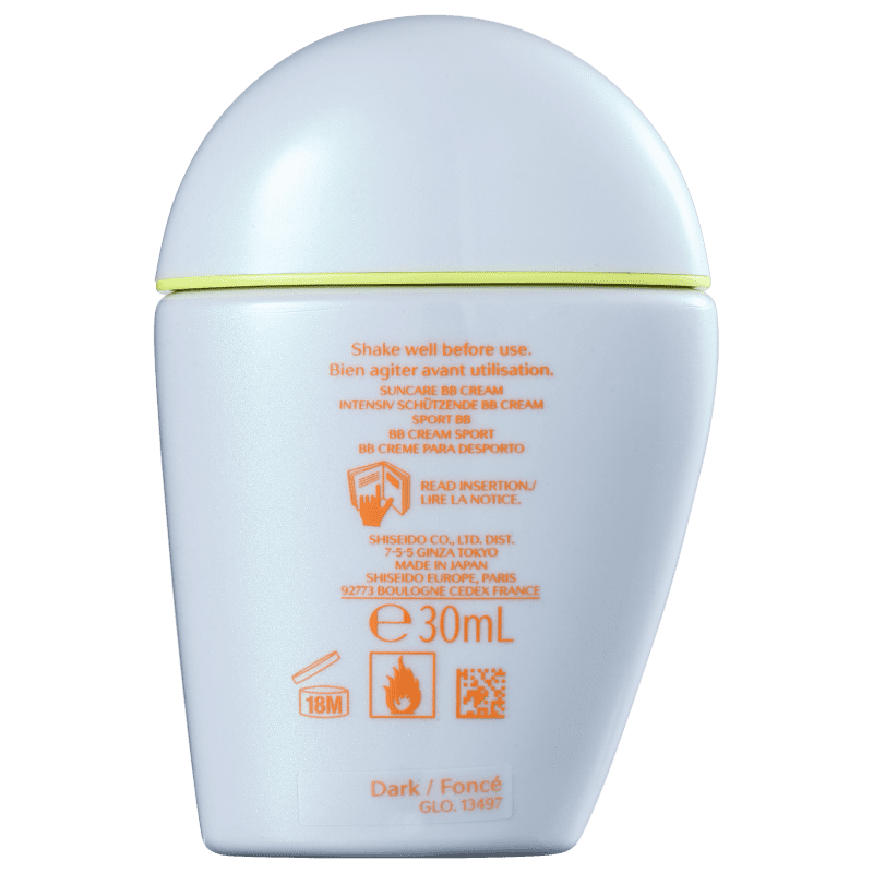 Shiseido Sports BB Broad Spectrum FPS50+ Dark - Base com Filtro Solar 30ml