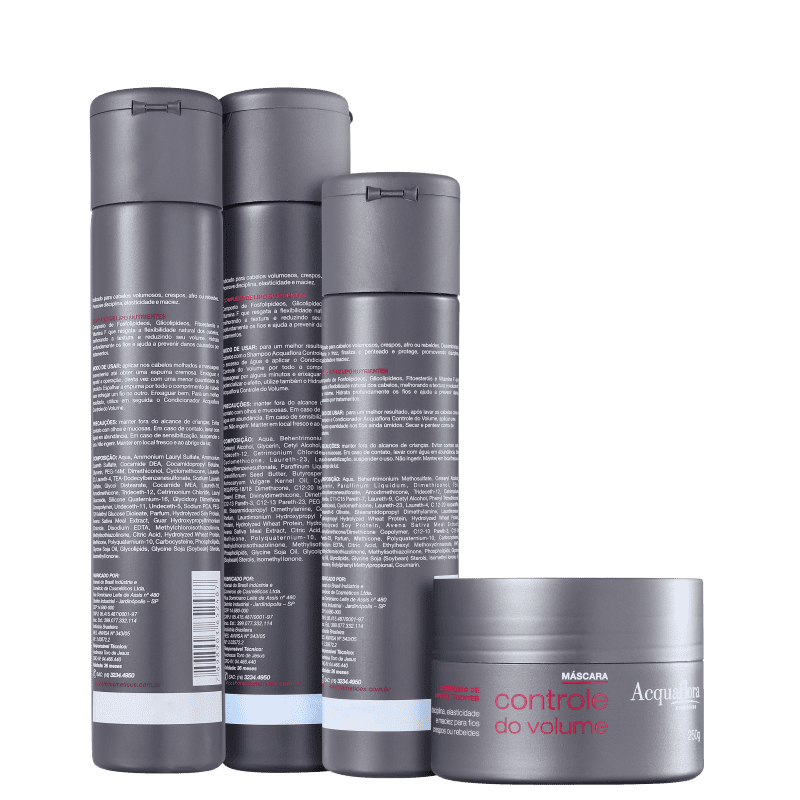 Kit Acquaflora Controle do Volume Máscara (4 Produtos)