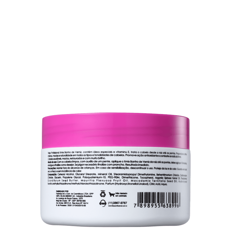 Felps Profissional XMix Banho de Verniz - Máscara Capilar 300g