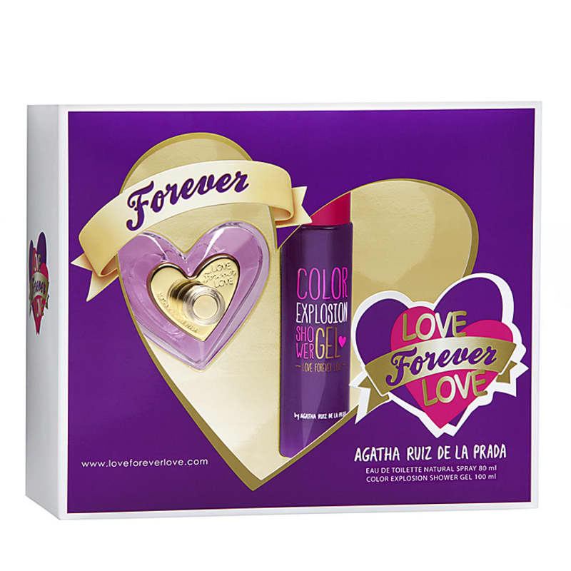 Conjunto Love Forever Love Agatha Ruiz de La Prada Feminino - Eau de Toilette 80ml + Gel de Banho 100ml