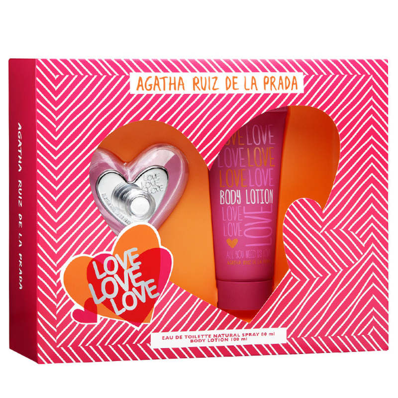 Conjunto Love Love Love Agatha Ruiz de La Prada Feminino - Eau de Toilette 80ml + Loção 100ml
