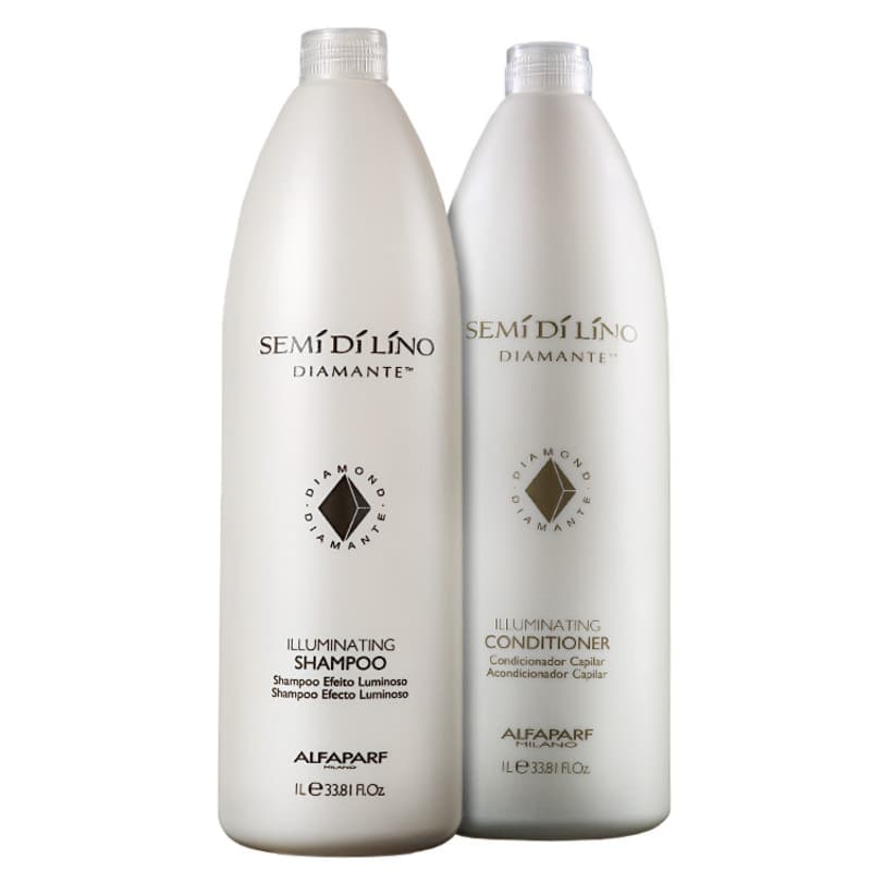 Kit Alfaparf Semi di Lino Diamante Illuminating Duo Salon (2 Produtos)