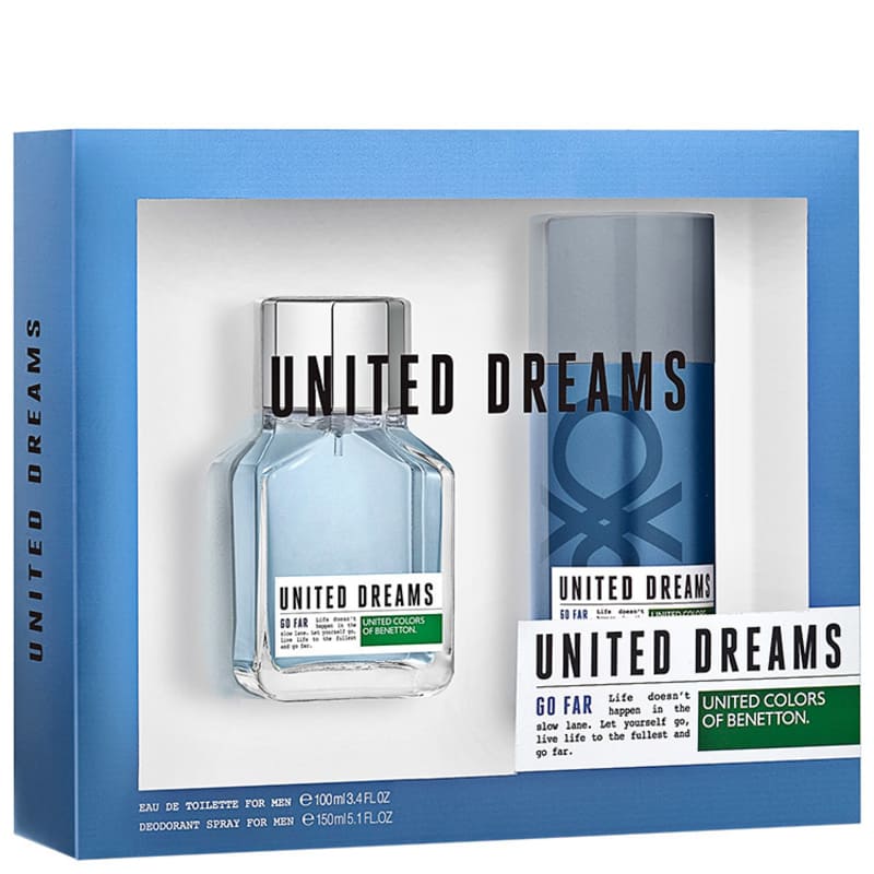 Conjunto United Dreams Go Far Benetton Masculino - Eau de Toilette 100ml + Desodorante 150ml