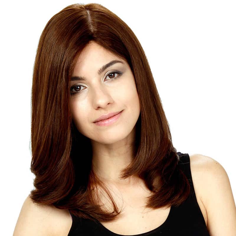 Crown Wigs Diana Castanho Médio - Peruca 45cm