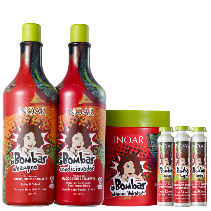 Kit Inoar Bombar Hidratação Explosiva (4 Produtos)