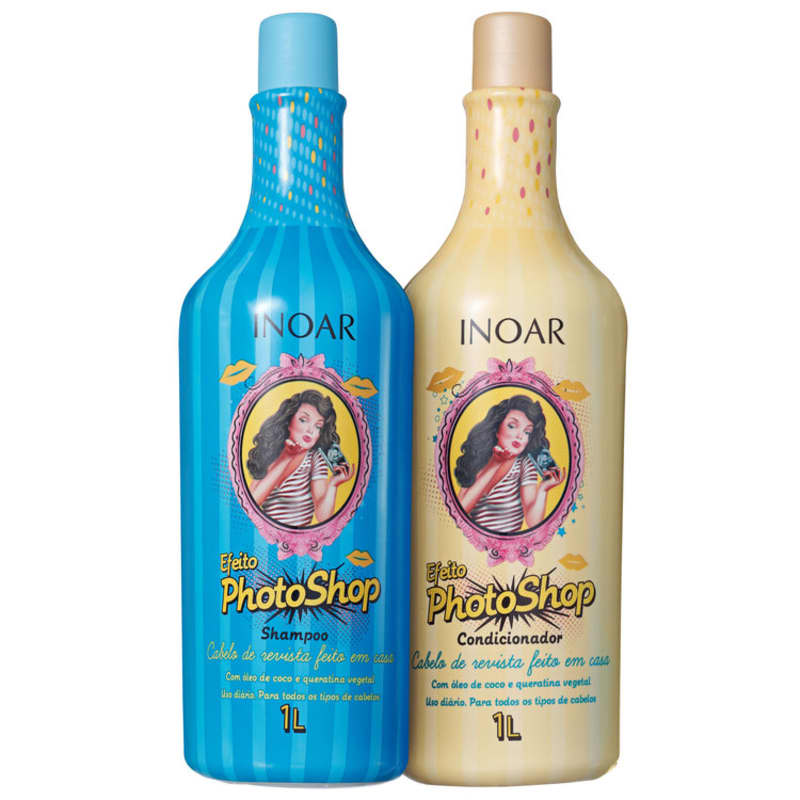 Kit Efeito Photoshop (shampoo e condicionador) - 1L