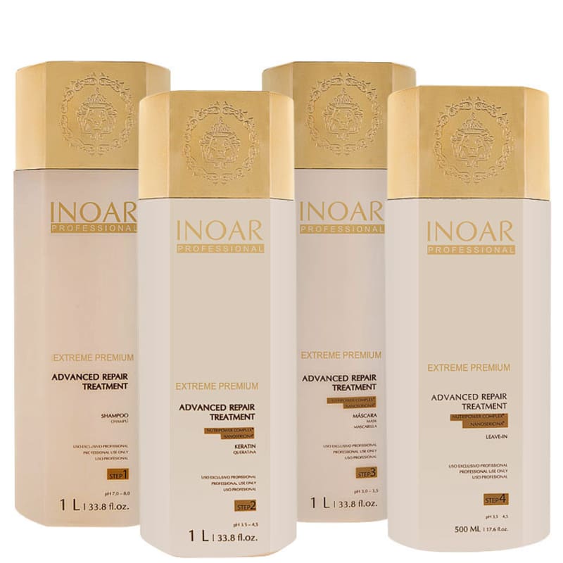 Inoar Extreme Premium Advanced Repair Treatment Kit (4 Produtos)