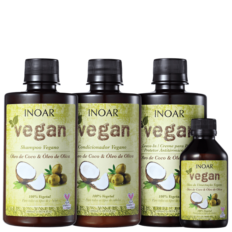 Kit Inoar Vegan Umectação Completa (4 Produtos)