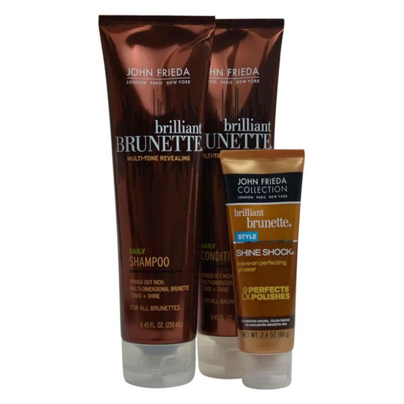 John Frieda Brilliant Brunette Daily Shine Kit (3 Produtos)