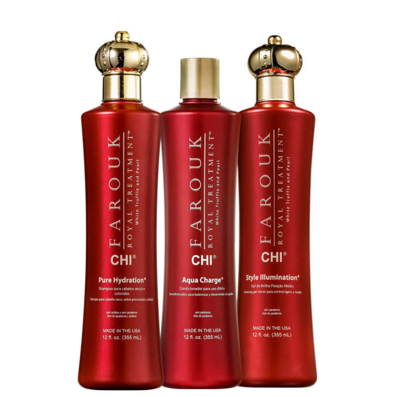Kit CHI Farouk Royal System Hydration Charge Illumination (3 Produtos)