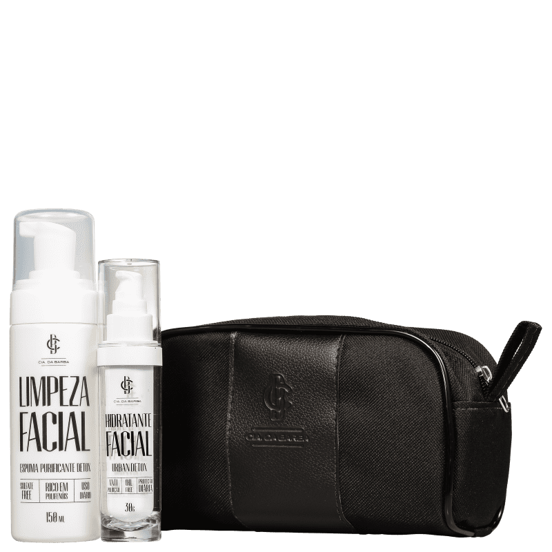 Kit Cia da Barba The White Collection (2 Produtos + Nécessaire)