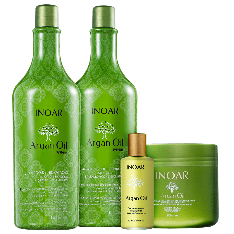 Kit Inoar Argan Oil System Completo (4 Produtos)