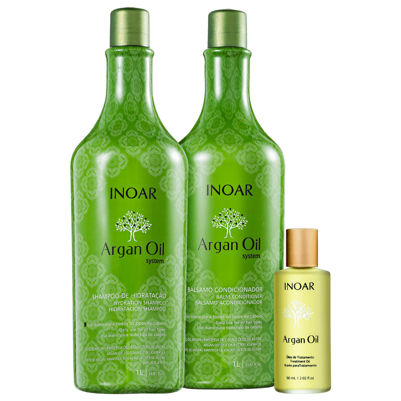 Kit Inoar Argan Oil System Finalização (3 Produtos)