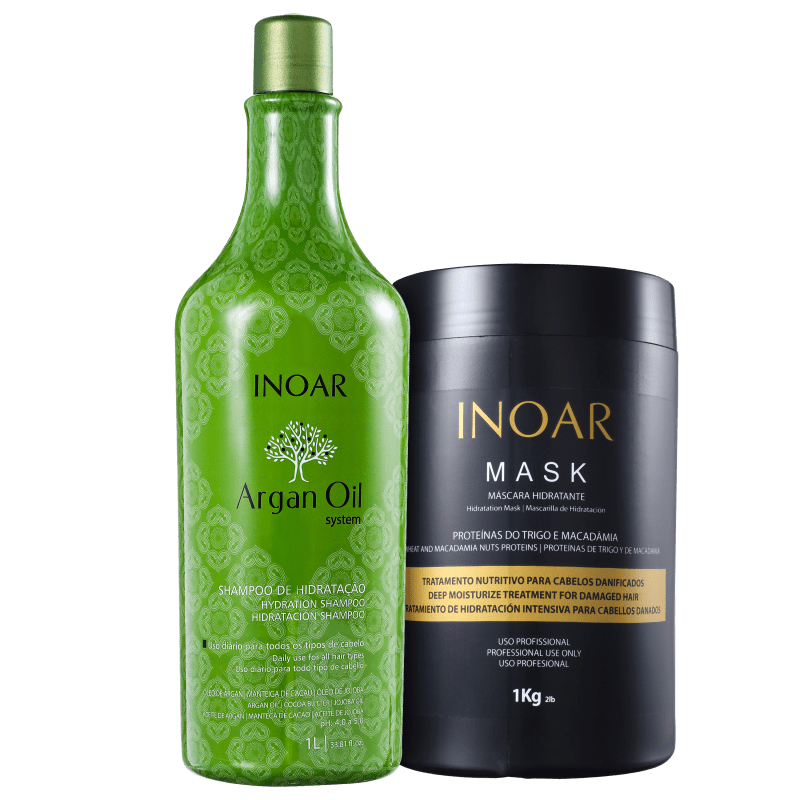 Kit Inoar Argan Oil System Promo Cabelo Perfeito Ano Todo (2 Produtos)