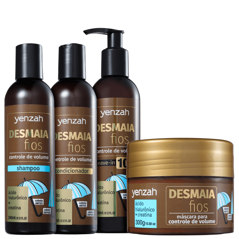 Kit Yenzah Desmaia Fios Completo (4 Produtos)