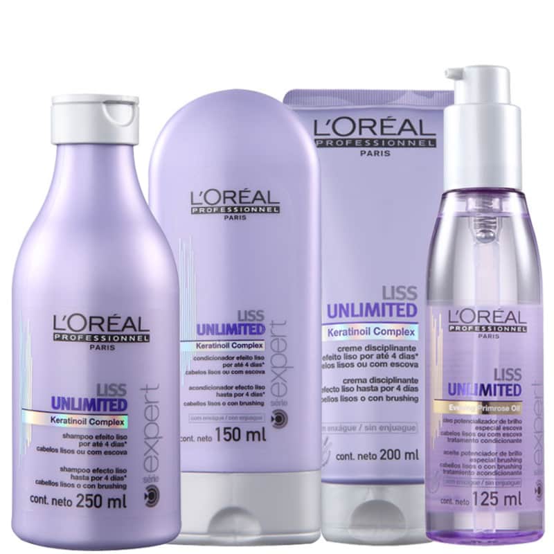Kit L'Oréal Professionnel Expert Liss Unlimited Discipline Shine (4 Produtos)
