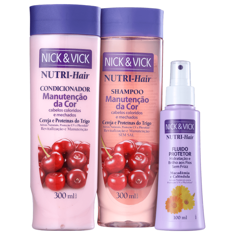 Kit Nick & Vick NUTRI-Hair Cor e Proteção (3 Produtos)