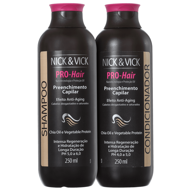 Kit Nick & Vick PRO-Hair Preenchimento Capilar Anti-Aging (2 Produtos)