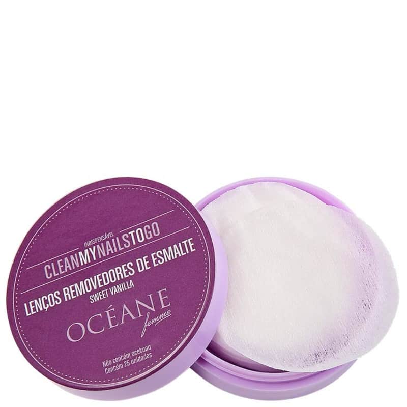 Clean My Nails To Go Sweet Vanilla - Lenço Removedor de Esmalte (25 Unidades)