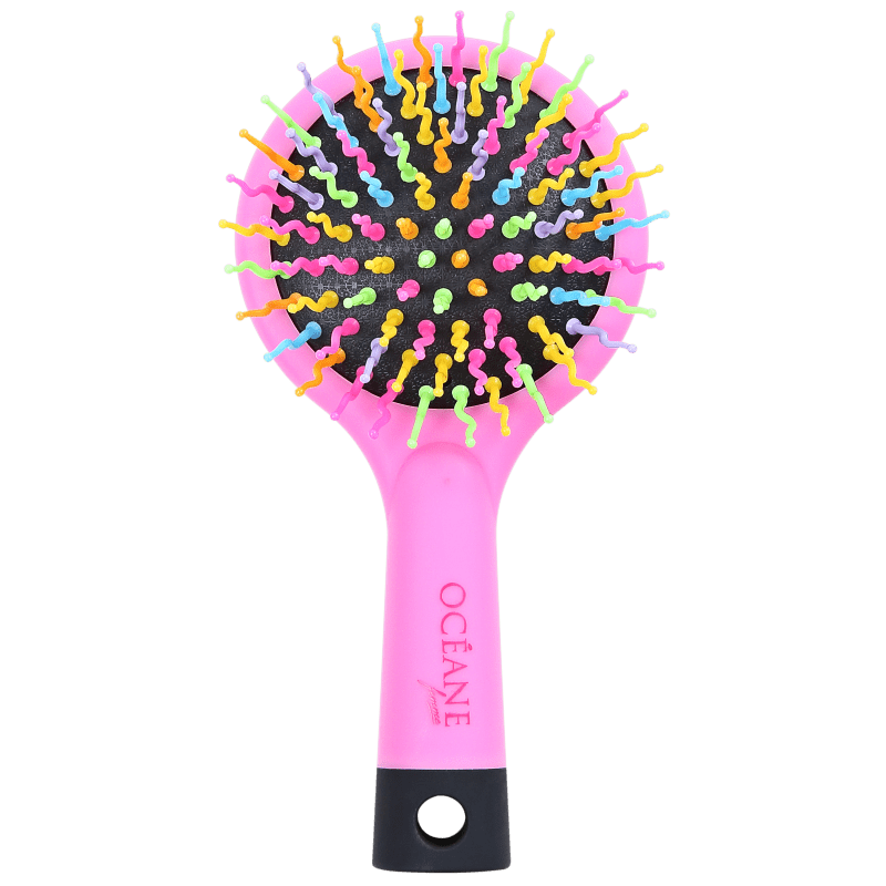 Océane Rainbow Brush Rosa - Mini Escova de Cabelo